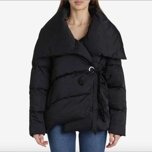 Avec Les Filles Wrap Puffer Jacket Black